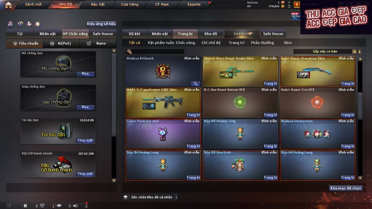 shop acc cf uy tin gia re